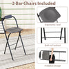 3-Piece Outdoor BBQ Canopy w/ Bar Table & 2 Foldable Bar Chairs Set