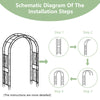 Heavy Duty Garden Arch Trellis for Climbing Plants Vine Wedding Archway Outdoor