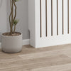 Radiator Cover Vertical Slat Modern Stylish MDF Wood White Black Cabinet Shelf
