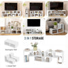 Free Combination TV Stand for TVs up to 65 Inches Media Entertainment Fnhucaxnlw