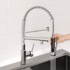 Modern Mono Pull Out Kitchen Mixer Tap Dual Spout Spray Single Lever Chrome