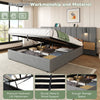 Upholstered Bed With Storage, Ottoman Bed Frame King Size Storage Bed 5ft Grey