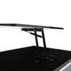 Black LED Lift Top Coffee Table w/ Drawers, Hidden Storage Living Room Furniture