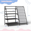 Bookshelf Bookcase with 9 Storage Compartme for Children's Reading Room Black