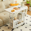 Height Adjustable Mobile Laptop Table Notebook Computer Desk Sofa Bed Tray Stand
