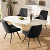 Velvet Dining Chairs Padded Set of 1/2 Metal Legs Kitchen Home Office Multicolor