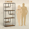 6 Tier Storage Shelves, Free Standing Book Shelf for Study, Living Room