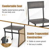 Sturdy Metal Frame Dining Set for 4 with Storage Rack