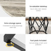 120cm Round Dining Table for 4-6,Kitchen Table with Sturdy Metal Pedestal Base