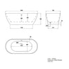 Freestanding Double Ended Bath - Lisbon - 1400mm 1545mm 1645mm & 1800mm Sizes