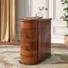 Solid Wood Side Table, 2-Drawer Narrow Slim End Table, No Assembly RequireT