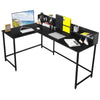 L-Shaped Corner Computer Desk Industrial PC Table Workstation Home Office Large