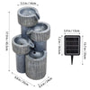Stone Effect Fountain Solar Power LED Light Patio Water Feature Statues Outdoor
