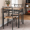 3PCS Dining Table Set Kitchen Table and Chairs for 2 Dining Room Table Brown🔥