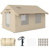 Inflatable Tents 4 Season Blow Up Tent 6-8 Person Khaki