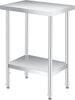 Stainless Steel Commercial Prep Table Work Bench Kitchen with Overshelf 2 Tier