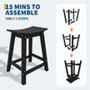 Outdoor Bar Stool 1&2 Pcs Set Heavy-duty HDPE Terrace Countertop High Chair