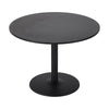 Wooden Round Dining Table Modern Kitchen Table w/ Metal Base Space Saving 100CM