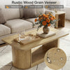 120CM Rectangular Coffee Table Wooden Center Table with Storage for Living Room