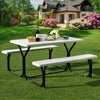 Outdoor Picnic Table and Bench Set Heavy-Duty Garden Furniture Gathering/Party