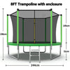 Velocity 8ft Trampoline and Safety Enclosure With Free Ladder