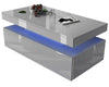 High Gloss LED Coffee Table With Storage 2 Drawers Modern Living Room Furniture