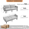 2-3 Seater Convertible Futon Sofa Bed Upholstered Fabric Sleeper Couch