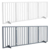 4 Panels Folding Pet Gate Freestanding Wooden Dog Fence Safety Barrier Divider