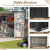 BIRCHTREE 4 x 8FT Bike Shed Metal Garden Shed Lockable Motorbike Bicycle Storage