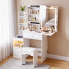 Dressing Table With Drawers Mirror Stool Wireless Charging Set Makeup Vanity UK