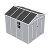 8x8ft Large Plastic Shed Outdoor Garden Tools Storage House with 2 Doors & Floor