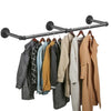 71" Long Industrial Pipe Clothes Rack 3 Base Wall Mounted Rack Towel Bar Holder