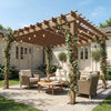 3x3m Wooden Pergola Gazebo Grape Trellis Columns Outdoor Shelter Garden Oasis