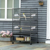 Large Bird Cage Budgie Cage for Finch Canaries Parrot with Stand Grey