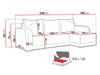 Corner Sofa Bed with Storage Universal Corner Side Fabric Modern New ARIZONA