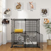 Large Cat Cage with Storage Cube, DIY Indoor Catio Enclosure Metal Play