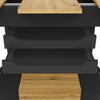 Dining Table 110-140×80cm, Extendable Kitchen Table with Storage for 4-6 People