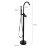 Bathroom Tap Bath Shower Mixer Black Floor Mounted Free Standing