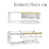 Coffee Table with LED Light & Glass Top White With Drawer Living Room Furniture