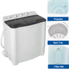 8.5kg Twin Tub Portable Washing Machine Compact Mini Laundry Washer Spin Dryer