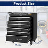 Rolling Tool Chest Metal Tool Box w/ Wheels Tool Cabinet 6 Drawer Tool Cart
