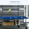 Large Bird Cage Budgie Cage for Finch Canaries Parrot with Stand Grey