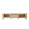 Wooden TV Stand Cabinet 170 cm TV Unit With Storage & Solid Wood Slide Doors