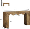 160 cm Console Table for Hallway, Farmhouse Entryway Table with Wavy Design