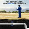 32GB 50M 9" Sewer Pipe Inspection Camera 512Hz Locator Self-leveling 720P Camera