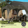 3 x 6m Pop Up Gazebo with Sides, Peak Top Garden Party Tent Marquee