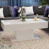 High Gloss Coffee Table with LED Light Living Room Cocktail Sofa Center Table