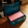 Beautify Teal & Pink Metal Storage Trunks Chest Bedroom, Dressing Room Set of 2