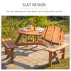 Garden Round Table Chair Benches Wooden 6 Seater Patio Umbrella Hole Outdoor