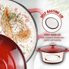Cast Iron Casserole Dish Pot With Lid Dutch Oven 5L Enameled Stew Pot Stockpot